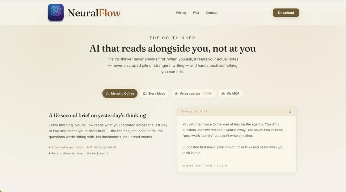 NeuralFlow — the co-thinker